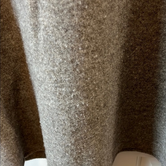 Raffi Greige Wool Yak Long Open Front Shrug with Waterfall Collar - Size Small - Picture 12 of 15